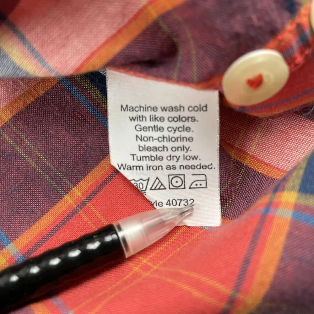 J. Crew Long Sleeve Button-Down Shirt Summer Plaid Tailored by J.Crew Mens Sz L